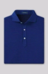 Turtleson Clark Stripe Performance Polo In Blue