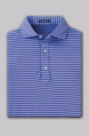 Turtleson Clark Stripe Performance Polo In Blue