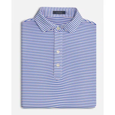 Turtleson Dean Stripe Performance Polo In Blue