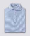 Turtleson Dylan Stripe Performance Polo In Blue