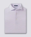 Turtleson Dylan Stripe Performance Polo In Pink