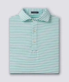 Turtleson Gus Stripe Performance Polo In Green