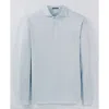 Turtleson Lester Oxford Performance Polo Long Sleeve In Blue