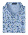 Turtleson Men's Warren Paisley Performance Pique Polo In Sky/daisy In Multi