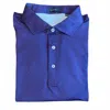 Turtleson Norman Mini Dot Performance Polo In Berry/reef In Blue