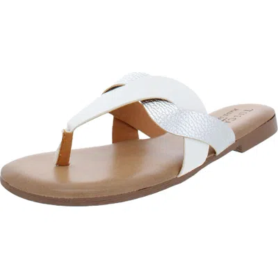 Tuscany By Easy Street® Abriana Womens Woven Faux Leather Slide Sandals In Multi