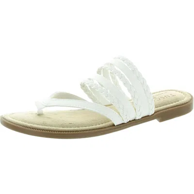 Tuscany By Easy Street® Anji Womens Braided Man Made Strappy Sandals In White