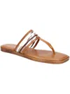 Tuscany By Easy Street® Antea Womens Leather Slip On T-strap Sandals In Brown