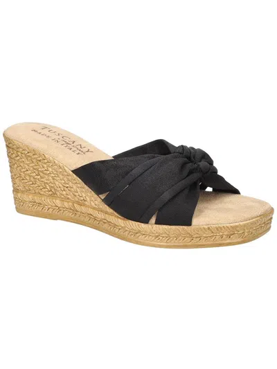 Tuscany By Easy Street® Ghita Womens Square Toe Slip On Wedge Sandals In Multi