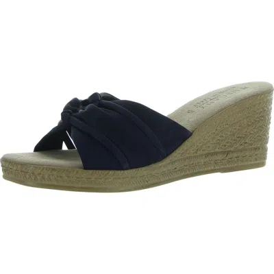 Tuscany By Easy Street® Ghita Womens Textured Crepe Wedge Sandals In Multi