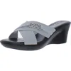 Tuscany By Easy Street® Maggia Womens Faux Leather Embellished Slide Sandals In Multi