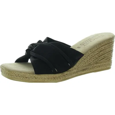 Tuscany By Easy Street® Womens Cushioned Footbed Manmade Mule Sandals In Black