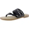 Tuscany By Easy Street® Womens Padded Insole Faux Leather Thong Sandals In Black