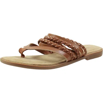 Tuscany By Easy Street® Womens Strappy Leather Thong Sandals
