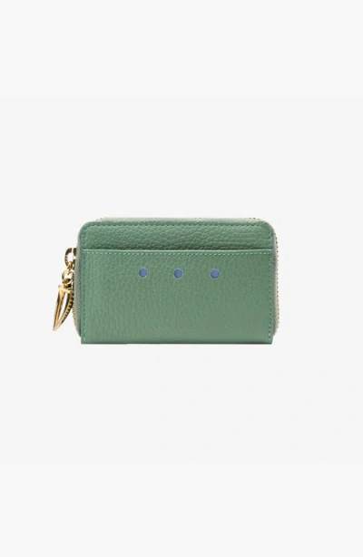 Tusk Ascot Coin And Card Case In Green