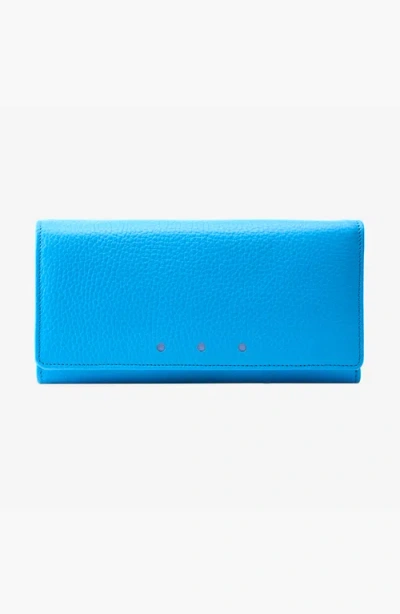 Tusk Ascot Flap Over Wallet In Blue
