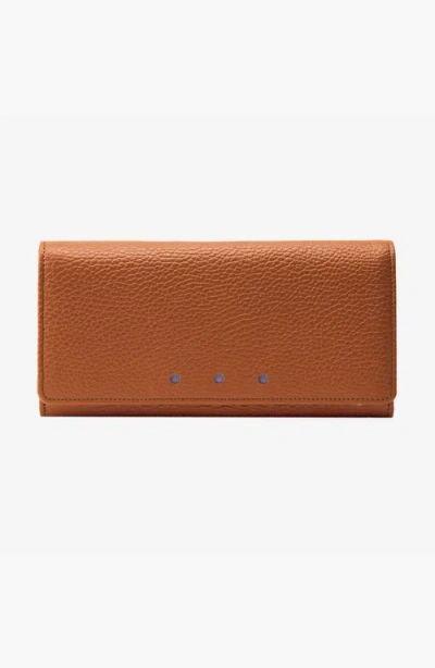 Tusk Ascot Flap Over Wallet In Brown