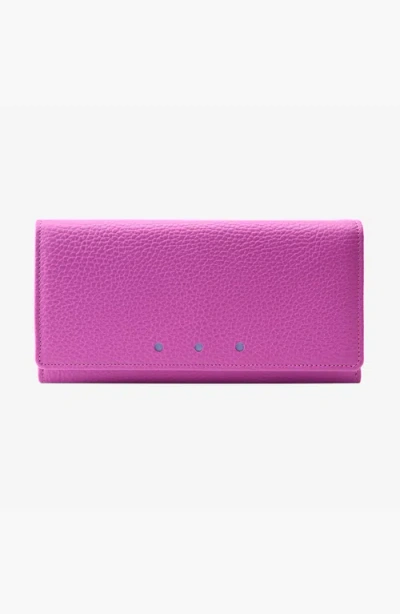 Tusk Ascot Flap Over Wallet In Pink