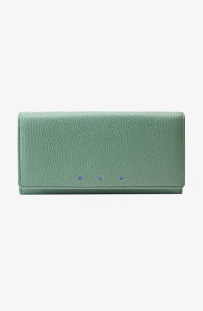 Tusk Ascot Flap Over Wallet In Green
