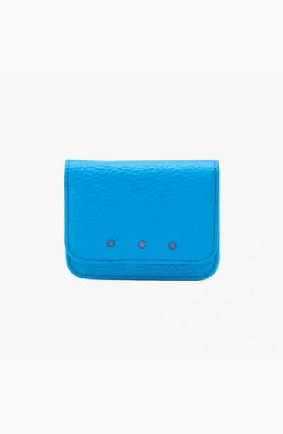 Tusk Ascot Flapover Card Case In Blue