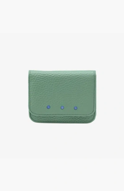 Tusk Ascot Flapover Card Case In Green