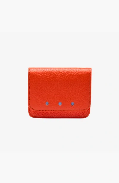 Tusk Ascot Flapover Card Case In Orange