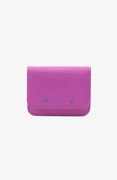 Tusk Ascot Flapover Card Case In Purple
