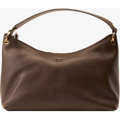 Tusk Ascot Indu Top Zip Hobo Bag In Brown