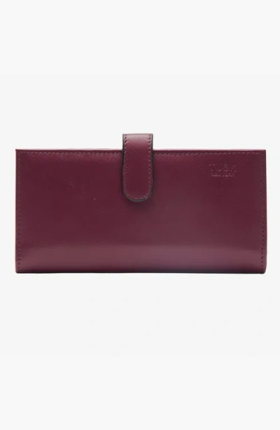 Tusk Joy Long Slim Wallet In Burgundy