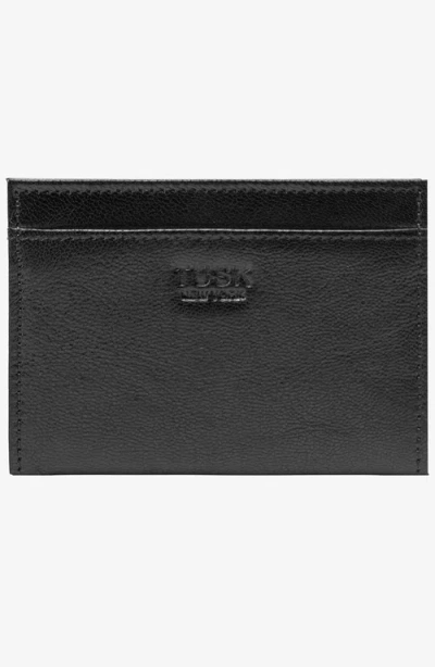 Tusk Leonardo Folded Card Case Wallet In Black