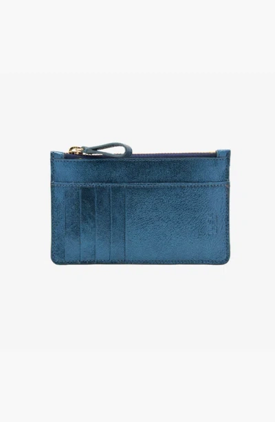 Tusk Orissa Top Zip Card Case In Blue