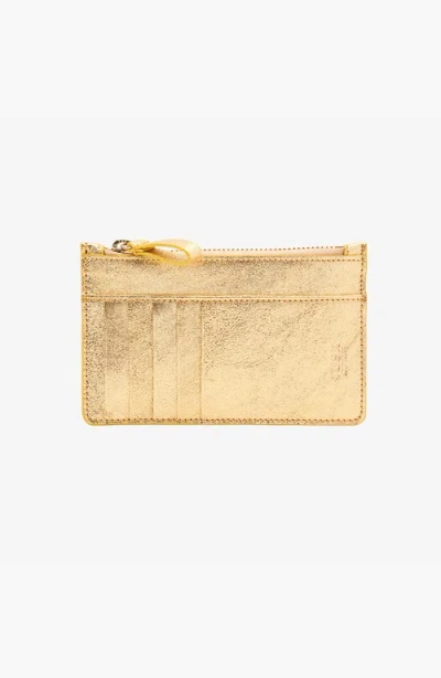 Tusk Orissa Top Zip Card Case In Gold