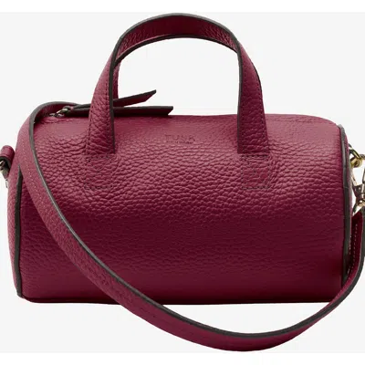 Tusk Sai Mini Barrel Bag In Burgundy