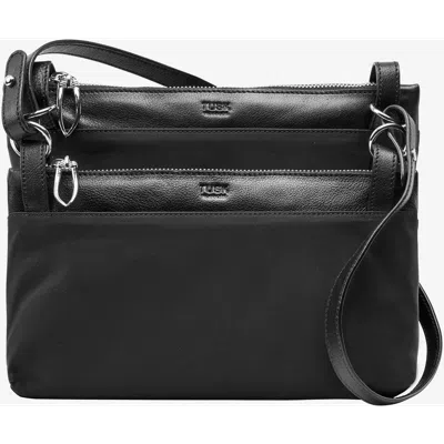 Tusk Sakhi Duo Crossbody Bag In Black