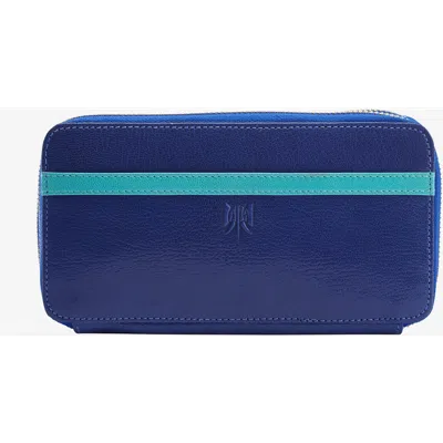 Tusk Siam Double Zip Wallet In Blue