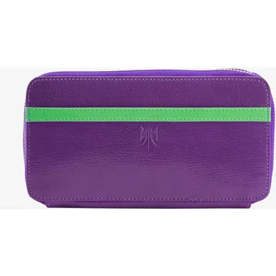 Tusk Siam Double Zip Wallet In Purple