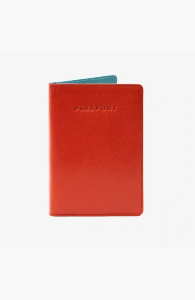 Tusk Siam Passport Wallet In Orange