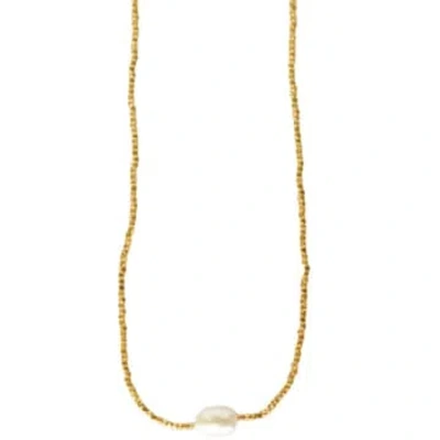 Tuskcollection Ibu Peggy Queen Pearl Necklace In Gold