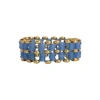 TUSKCOLLECTION IBU RING RONNY BLUE CHALCEDONY AND GOLD