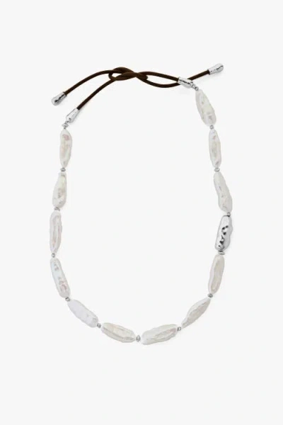 Tutti & Co Baroque Pearl Necklace In Silver