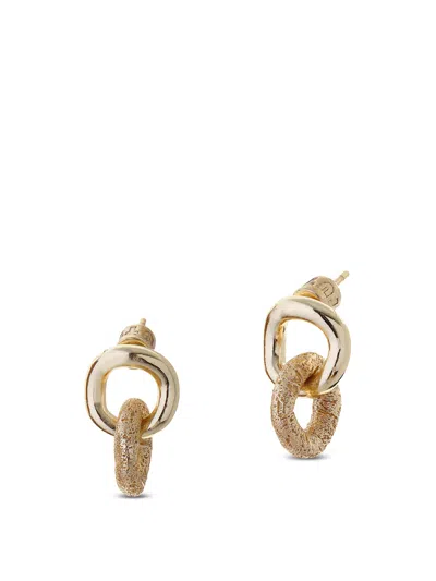 Tutti & Co Bind Drop Earrings In Gold