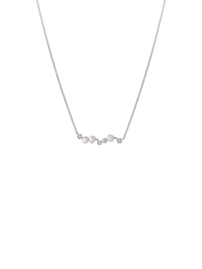 Tutti & Co Oyster Necklace In Silver