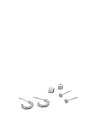 Tutti & Co Quest Earring Set In Silver