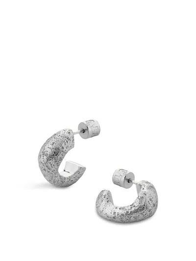 Tutti & Co River Hoop Earrings In Silver