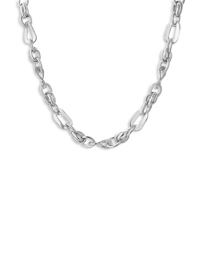 Tutti & Co Wave Chain Necklace In Silver