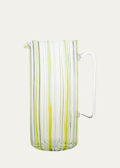 Tuttoattaccato Lemon Yellow Stripe Straight Carafe, 44 Oz.