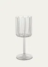 Tuttoattaccato Stripe Wine Glass, White In White