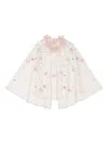 Tutu Du Monde Amira Flower-embellished Sequin Cape In White