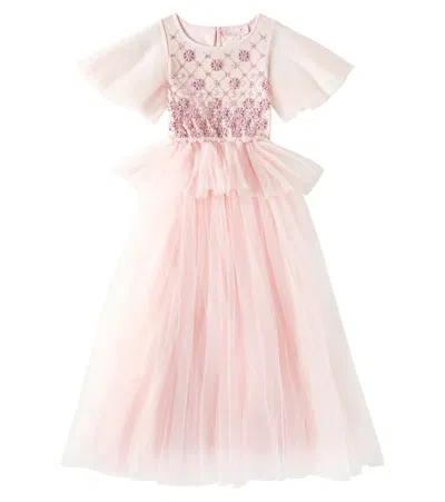 Tutu Du Monde Kids' Anbar Embellished Tulle Dress In Pink