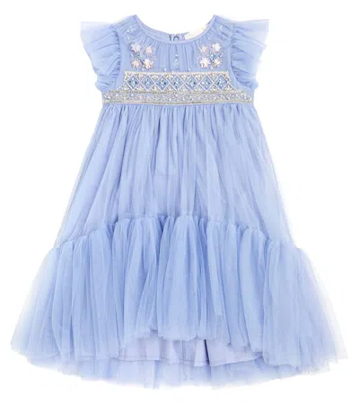 Tutu Du Monde Kids' Antoinette Embellished Tulle Dress In Blue